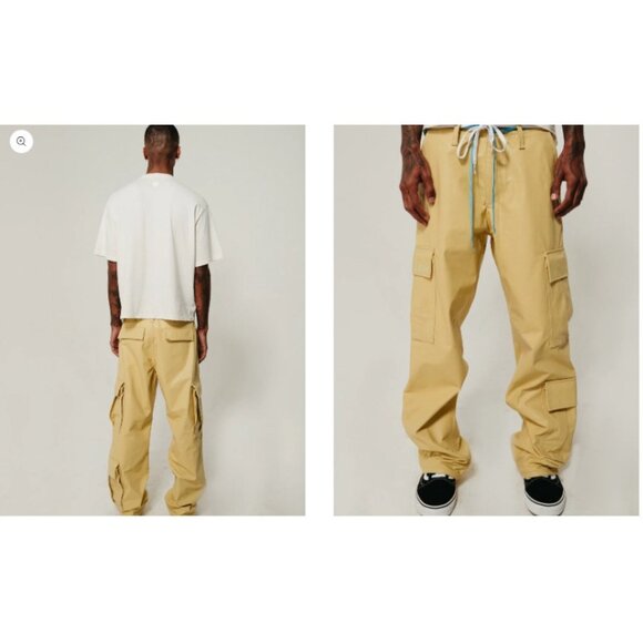 Liem Not Your Average leather Cargo Pant Size 36 color yellow plonge NWT $1400